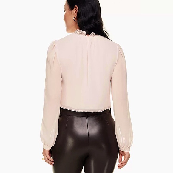 ARITZIA Wilfred Butterfly Blouse in Talc Pink, Size M - Picture 6 of 6